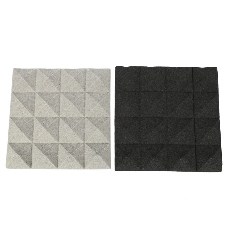 Charcoal Acoustic Foam Tiles Soundproofing Panels Studio Sound Padding 2 X 10 Inch | Спорт и развлечения