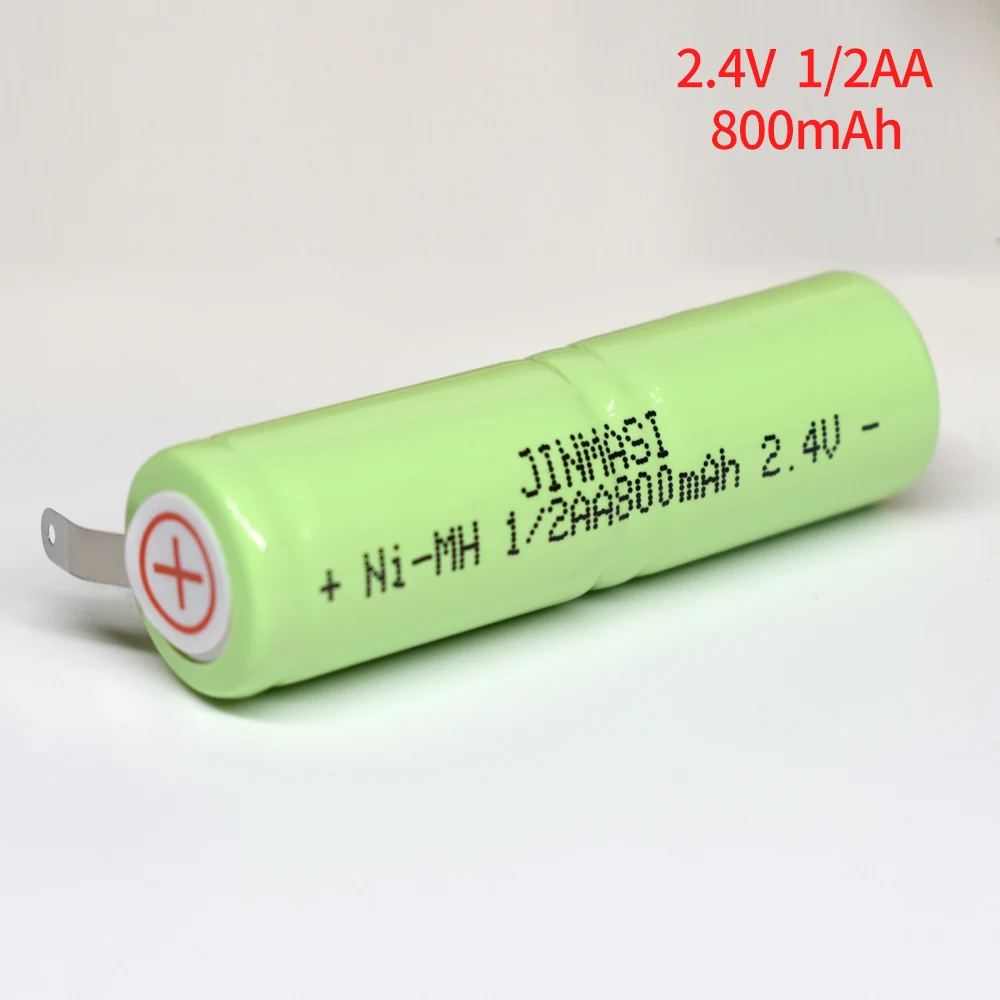 1-8 шт. 2 4 В 1/2AA 800 мАч 1/2 AA Ni-MH бритва батарея перезаряжаемая и т. Д. | Электроника