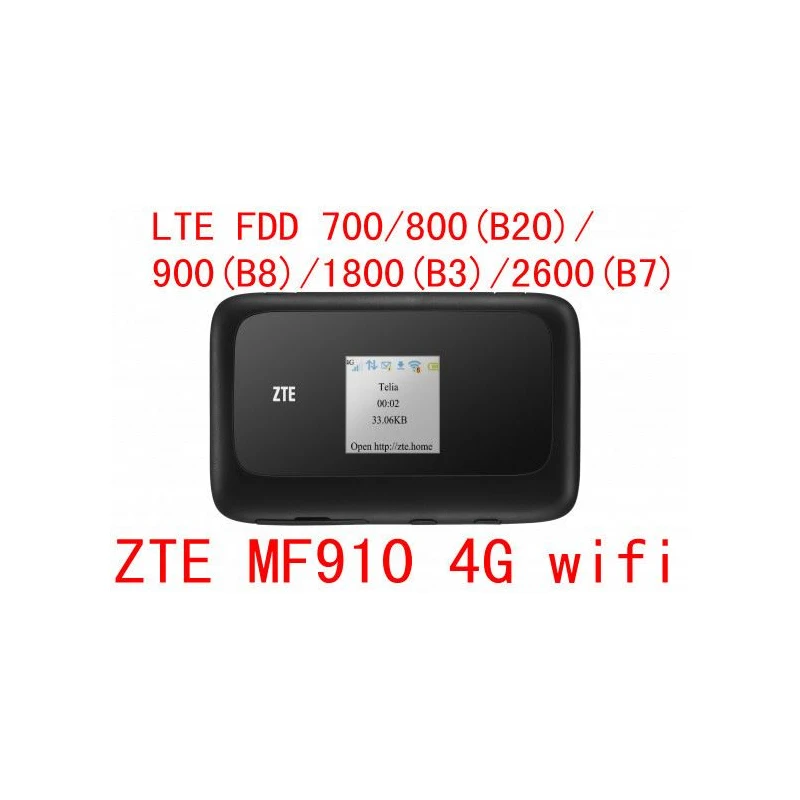 Unlock 4G Modem 150Mbps ZTE MF910v 4G WiFi Router With Sim Card Slot plus 4g antenna