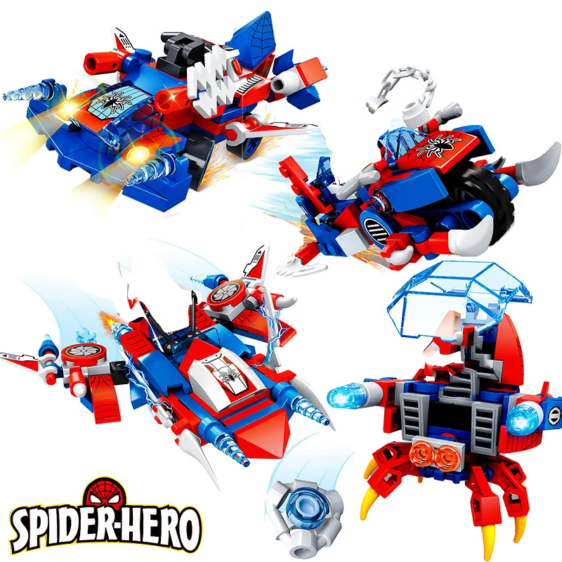 Новый завершающей Человека-паука комплект строительных блоков Детские кубики