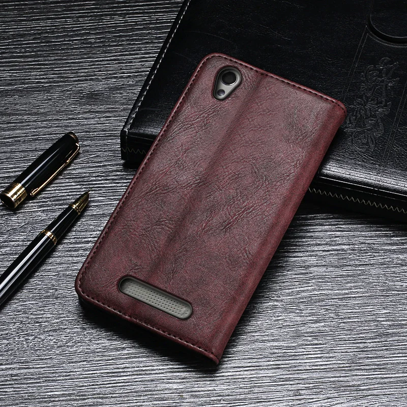 ITien роскошный винтажный кожаный защитный чехол с откидной подставкой для ZTE Blade V9