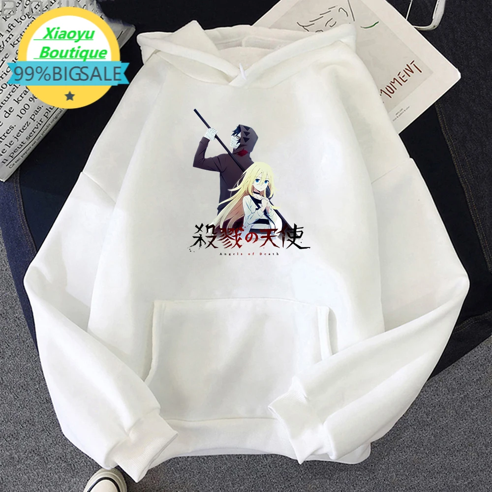 

Angels of Death Satsuruki No Tenshi Hoodies Japanese Anime Clothes Female Spring Autumn Streetwear Men Women Casual Sweatshirts