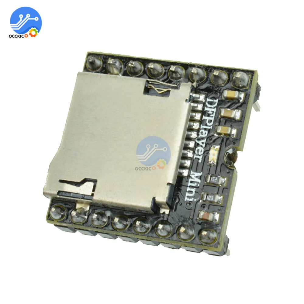1 шт. мини MP3 DF плеер модуль аудио звуковой динамик декодирующая плата для Arduino Sup порт ing TF карта u-диск IO/последовательный порт/AD