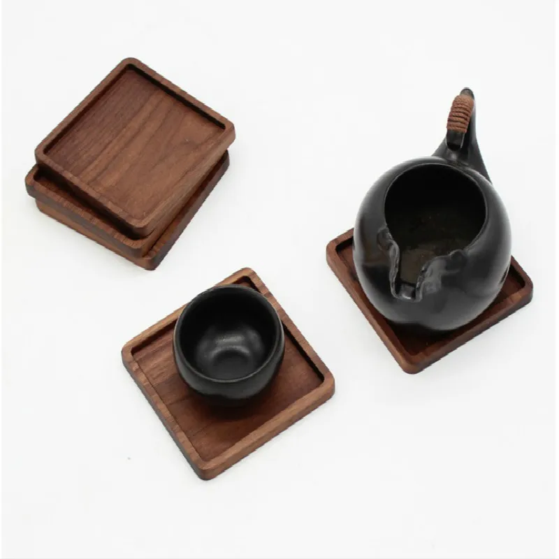 1 шт. простые натурального черного ореха кухонные подушки квадратные мини-поддон