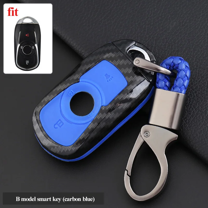 

jingyuqin 2/3/4/5B Carbon Fiber Silicone Key Case Cover For OPEL Astra Buick ENCORE ENVISION NEW LACROSSE