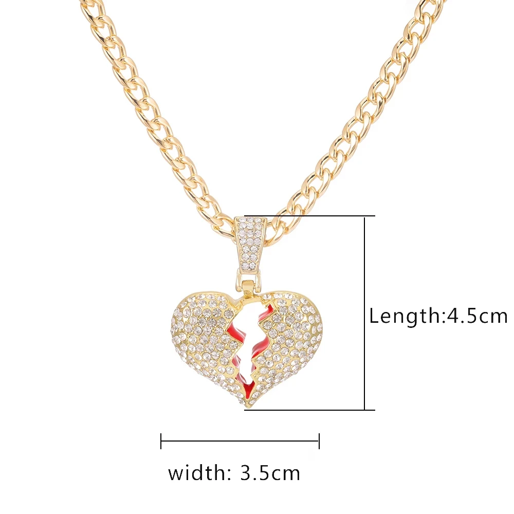 Ожерелье со стразами для мужчин и женщин украшение из кубинской цепи в стиле