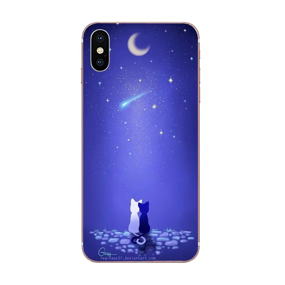 Hot Anime Sailor Moon Girl Lune Chat For Samsung Galaxy Note 5 8 9 S3 S4 S5 S6 S7 S8 S9 S10 5G mini Edge Plus Lite Phone Cases | Мобильные