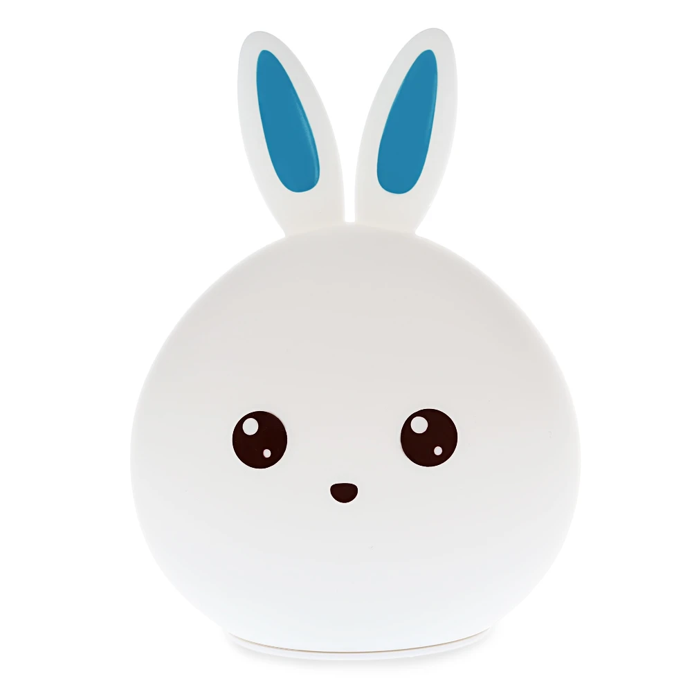 Прекрасный Кролик Силиконовый светодиодный ночник USB Перезаряжаемый для спальни