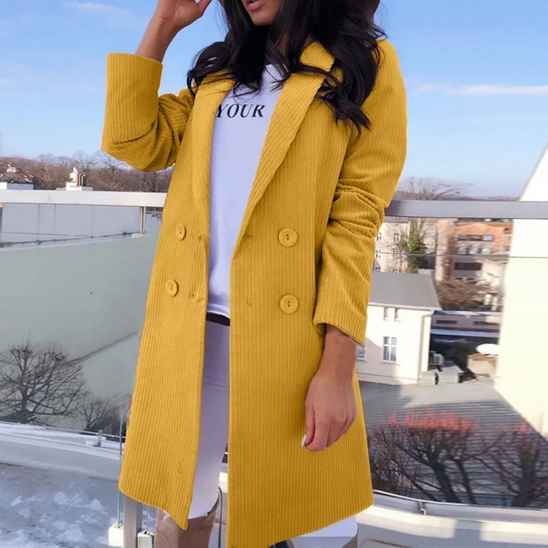 Женское длинное шерстяное пальто осенне-зимняя приталенная куртка новинка 2020