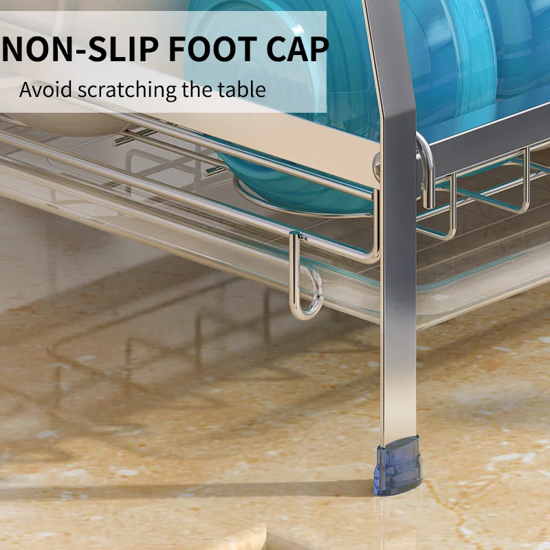 Кухонная сушилка для посуды 3 уровня нержавеющая сталь 304|Полки и держатели| |