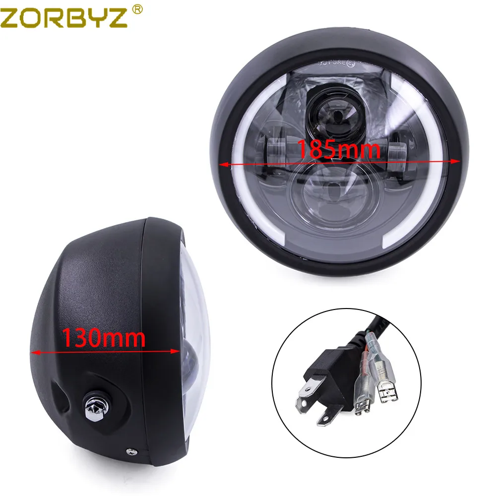 ZORBYZ мотоциклетный черный 7 ''светодиодный круглый модифицированный головной