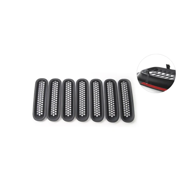 matte black Buckle A MOPAI гоночные грили для Jeep Wrangler JK 2007+ Автомобильная передняя вставка сотовая решетка крышка украшение для Jeep Wrangler аксессуары - Цвет: matte black Buckle A