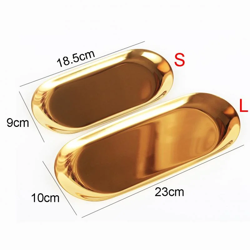 Круглый овальный поднос из нержавеющей стали фруктовая башня десерт закуска