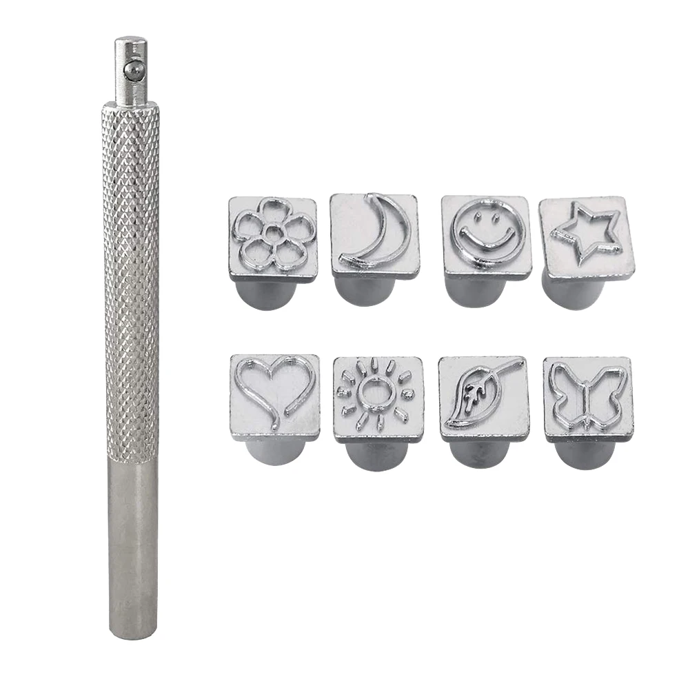 Горячая удар стержень инструменты комплект DIY кожа печать графика прочный сплав