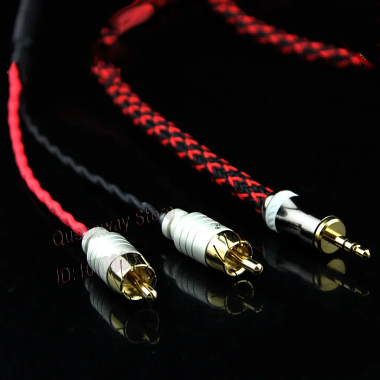 Аудиокабель hi-Fi с поворотом на 3 5 мм 2RCA hi-end головкой лотоса кабель для подключения