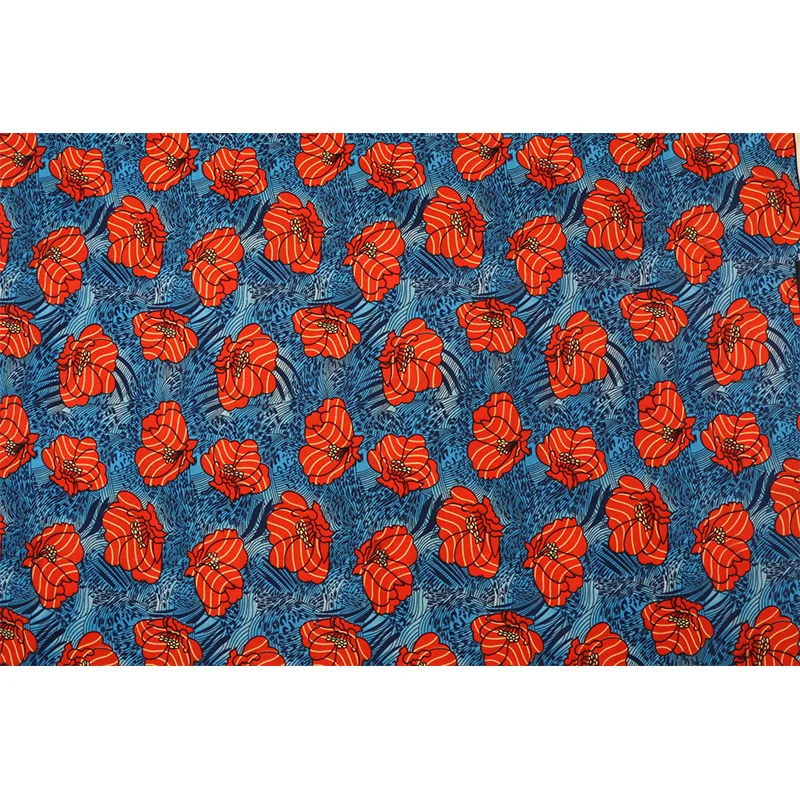 Вощеная Высококачественная 6 ярдов в партии 2019 вощеная ткань с принтом красных