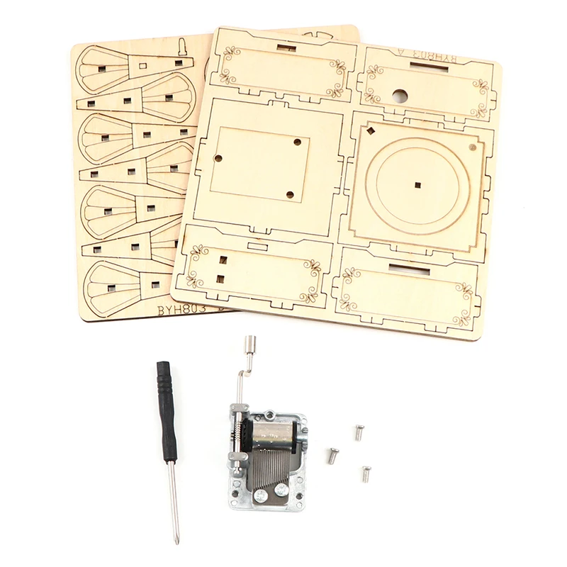 1 компл. Креативный DIY деревянный фонограф с ручным приводом Ramophone музыкальная