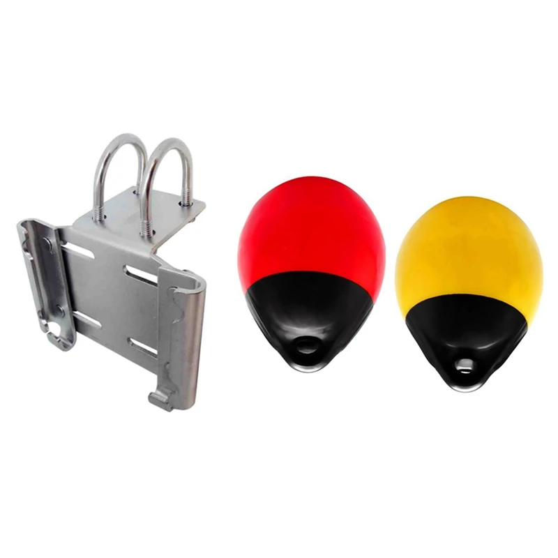 

1 Pcs Large Rail Mount Anchor Brackets & 2Pcs Durable Inflatable PVC Marine Buffer/Boat Buoy 9.8 X 11.8Inch
