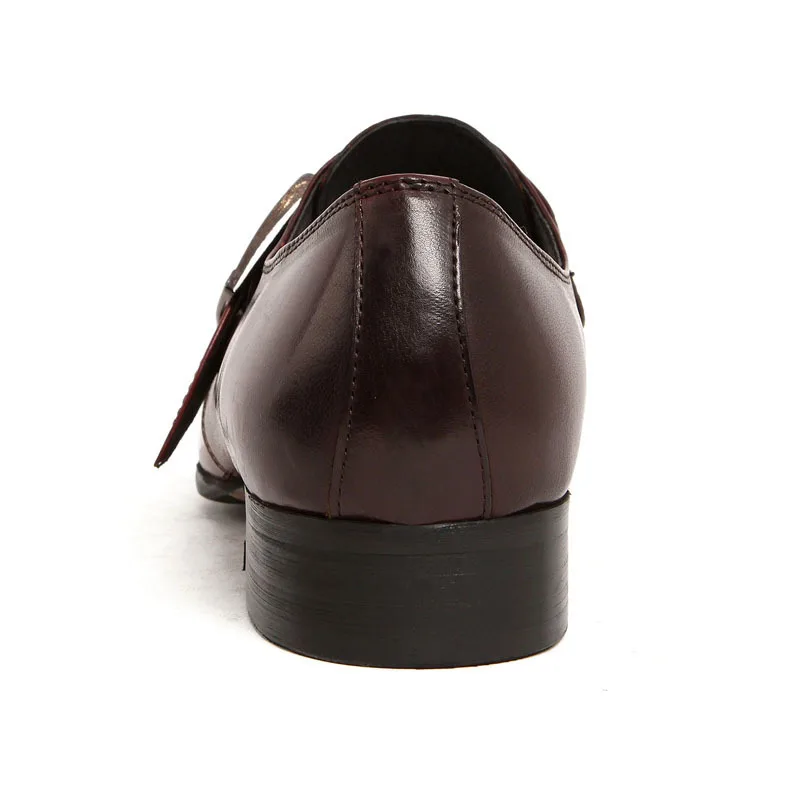 Мужская Свадебная обувь из натуральной кожи распродажа цвет черный коричневый