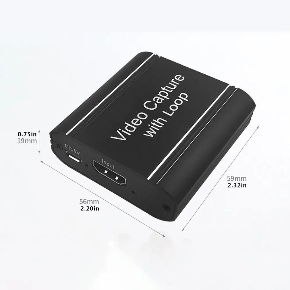 

4K 60Hz 1080P USB 2.0 HDMI-compatible Video Capture Card Audio Video Recording Dongle Game Live Streaming Can Lo-op Out