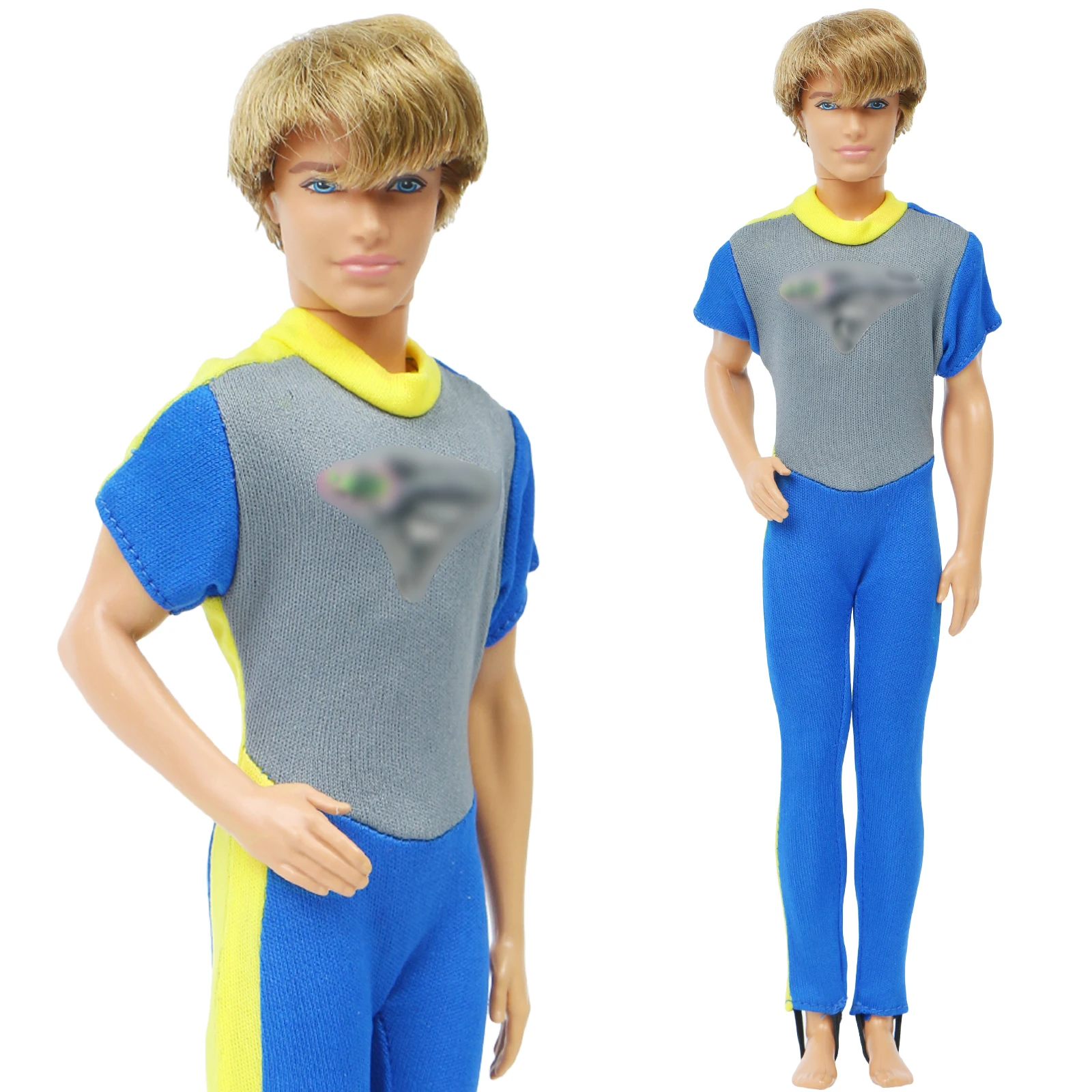 1 комплект костюм для дайвинга ручной работы с длинным рукавом желтый и синий