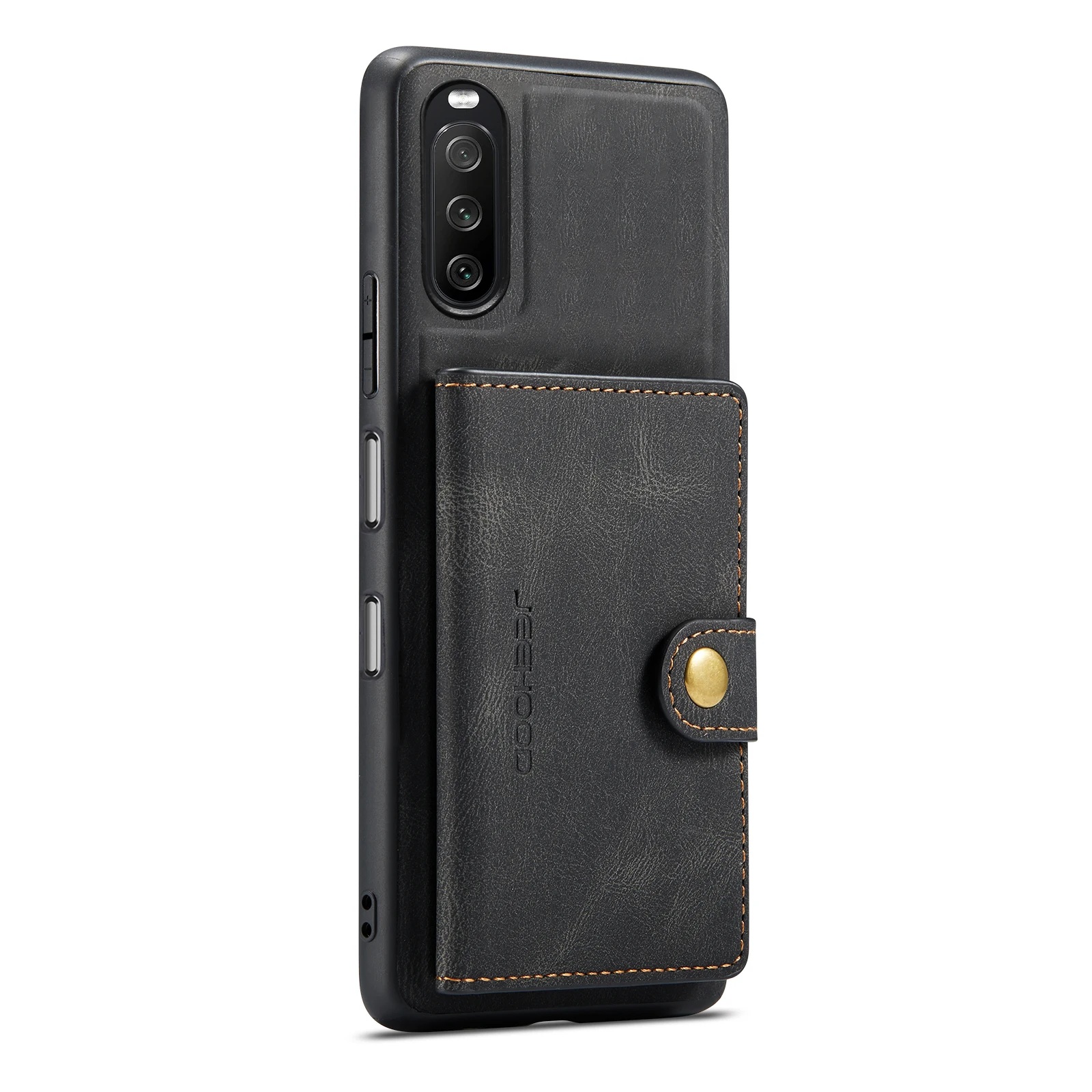 

Shockproof Dropproof Magnetic Phone Case for Sony Xperia 10 lll Powerful Full Protection Money Cash Card Slots Wallet Bag Cover
