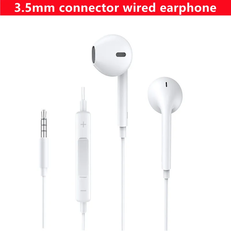 

3.5mm Interface Wired Headphones In-Ear Earphones HD Stereo Bass Headset with Mic for Xiaomi Huawei Samsung IPhone