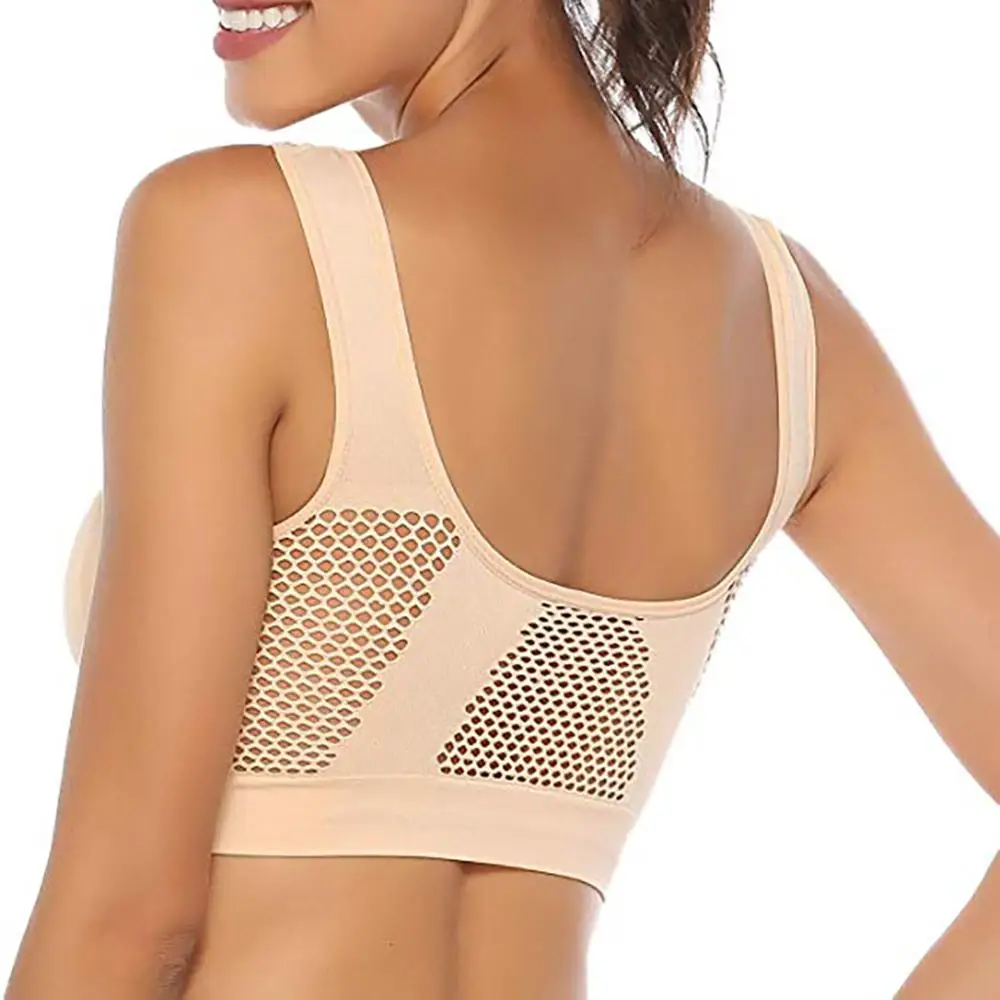 

Ladies 2PC Seamless Sport Yoga Bras-Anti-sagging Sport Padded Push up Sleep Bras xxl#2O22