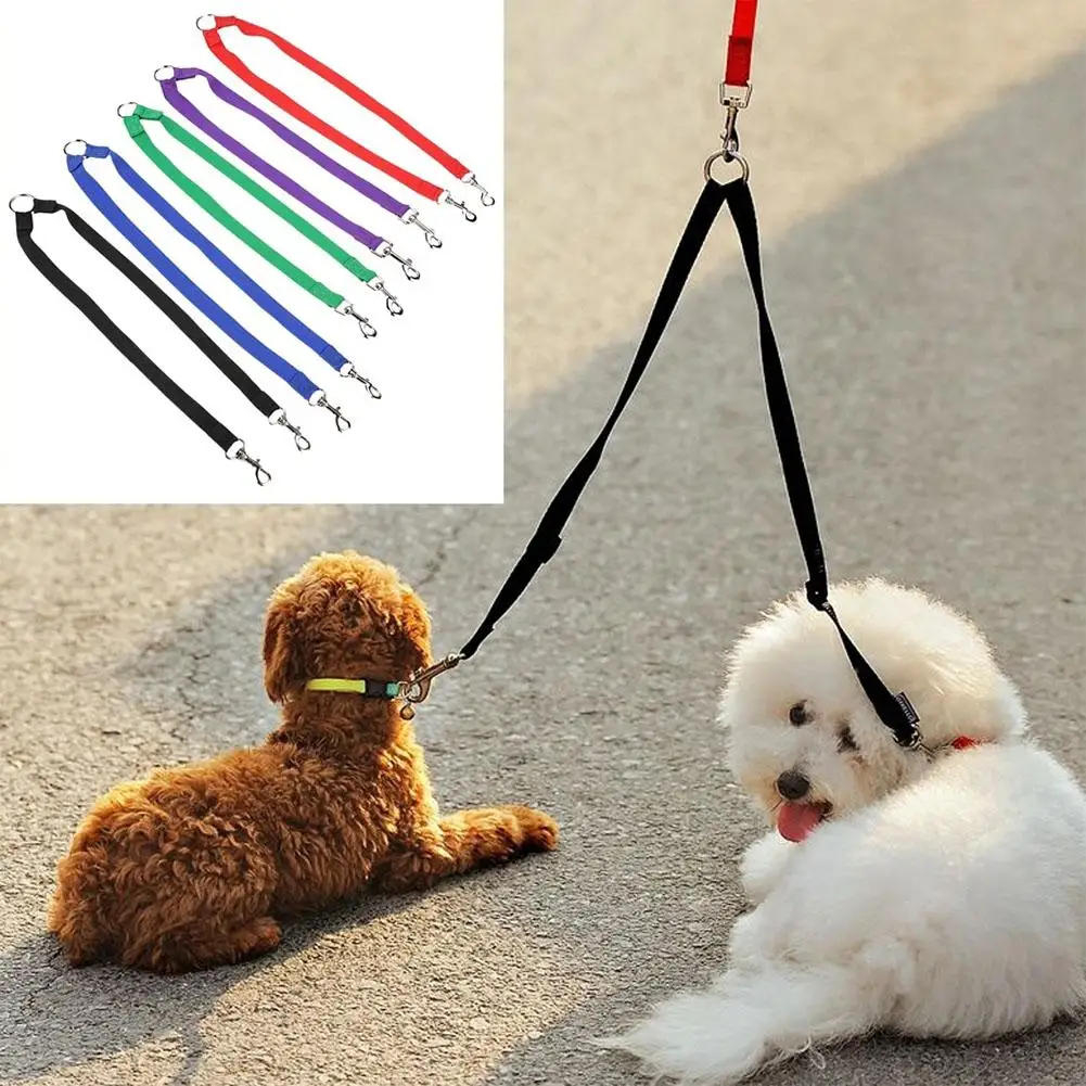 Цветной нейлоновый двойной ошейник для собак свинцовый поводок дрессировки