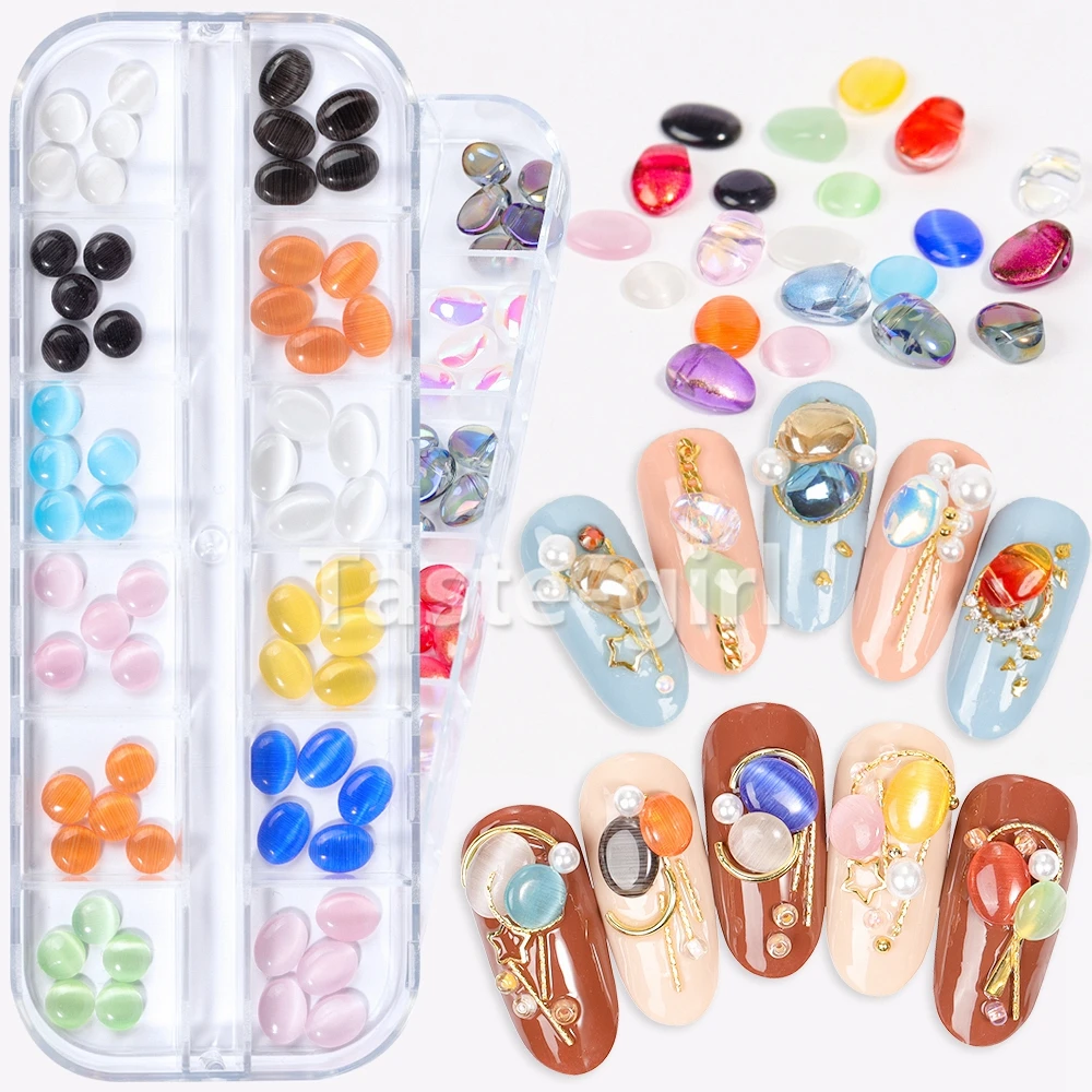 60 шт. опал 3D украшения для ногтей Стразы драгоценные камни ювелирные изделия