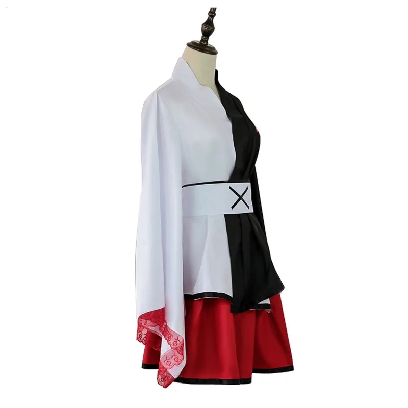 

Anime Danganronpa Monokuma Cosplay Pinafore Japanese Kimono Women Female Dresses Halloween Cosplay Costume wigs
