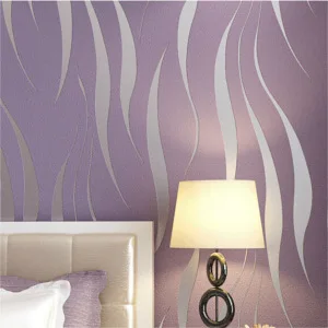 

Modern simple striped wavy 3D non-woven wallpaper living room and bedroom TV background wall wallpaper