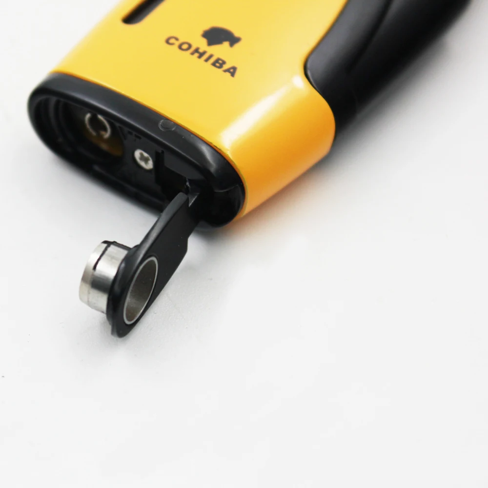 COHIBA мини-зажигалка карманная креативная Зажигалка для сигар 2 струйные бутановые