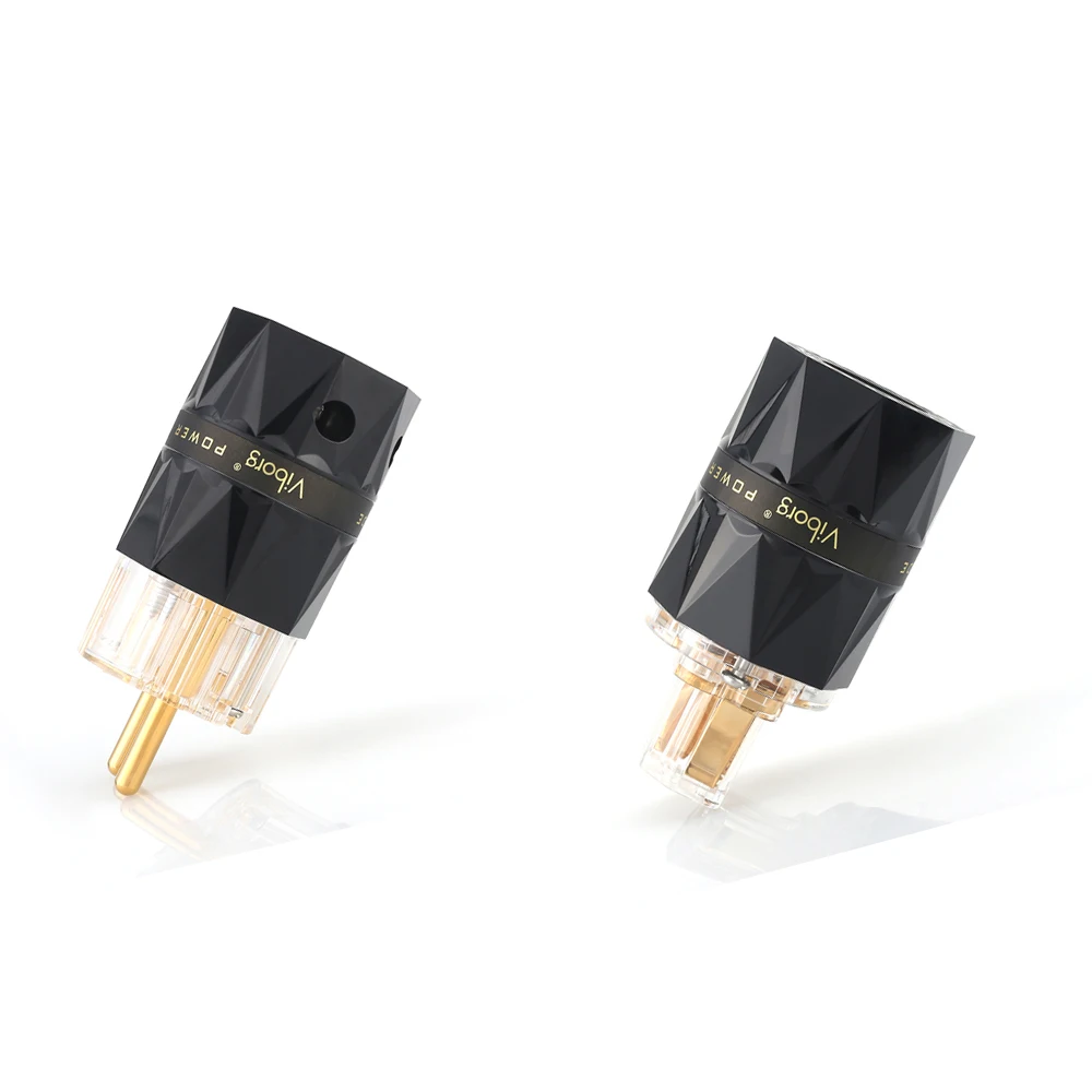 Виборг X 1 пара VF503G VE503GHifi аудио Чистая медь 24K позолоченный прозрачный EU штекер schuko