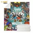 Плед для игр Cuphead, детское одеяло, шерпа, флисовые одеяла из микрофибры для мальчиков и девочек, украшение детской комнаты, покрывало для кровати