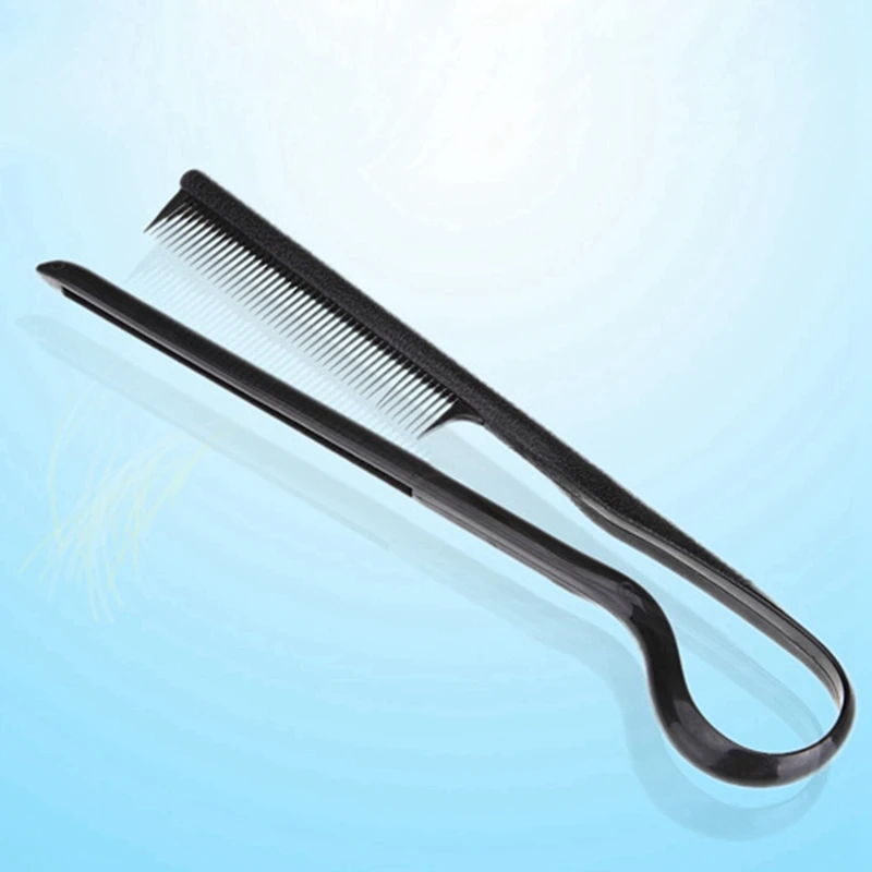 

1 Pcs Haircut Straightening V Shape Black Color Comb & 1Pcs Soft Barber Neck Face Duster Brush Cleaning Hairbrush