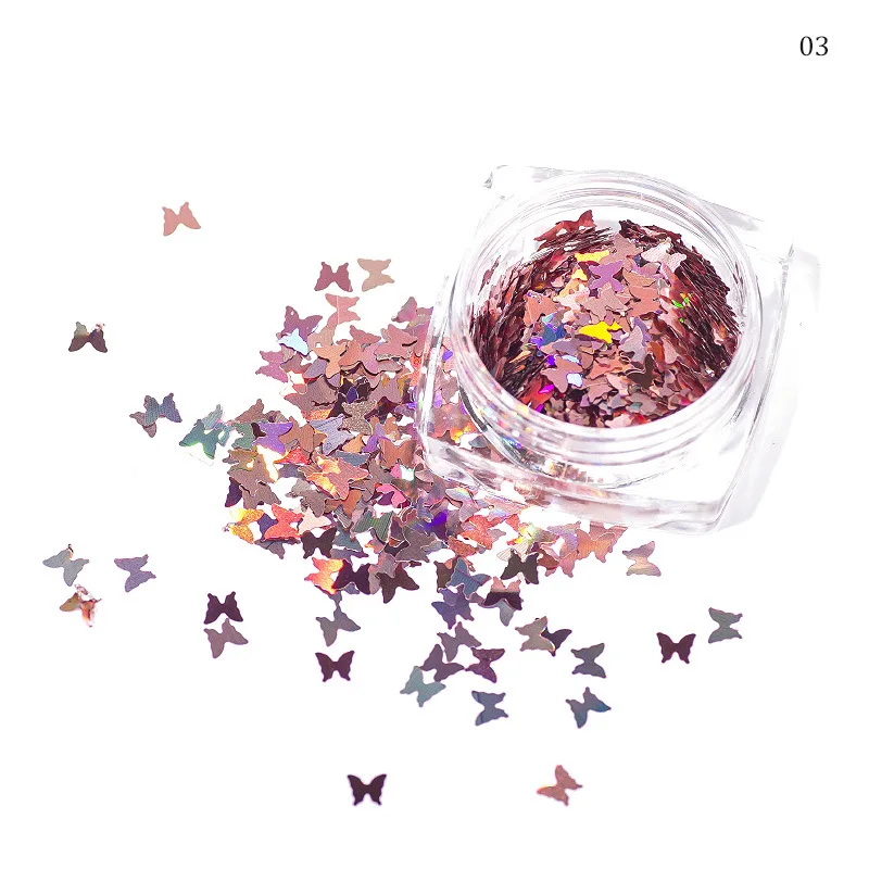 New Holo Laser Colorful Shining Butterfly Glitter For Nails Art Japanese Korean Style Sequins Body Face Party DIY Decor | Красота и