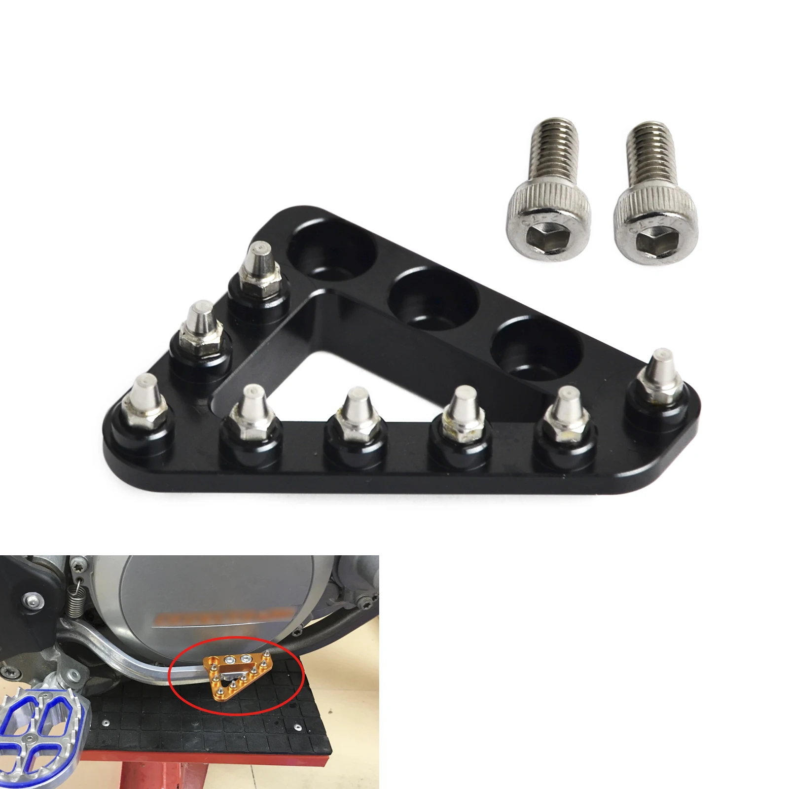 

Motorcycle Rear Foot Brake Pedal Lever Step Tip Plate For Sherco 125 250 300 450 500 SC SE SCF SEF Factory SEFR 2015-2019