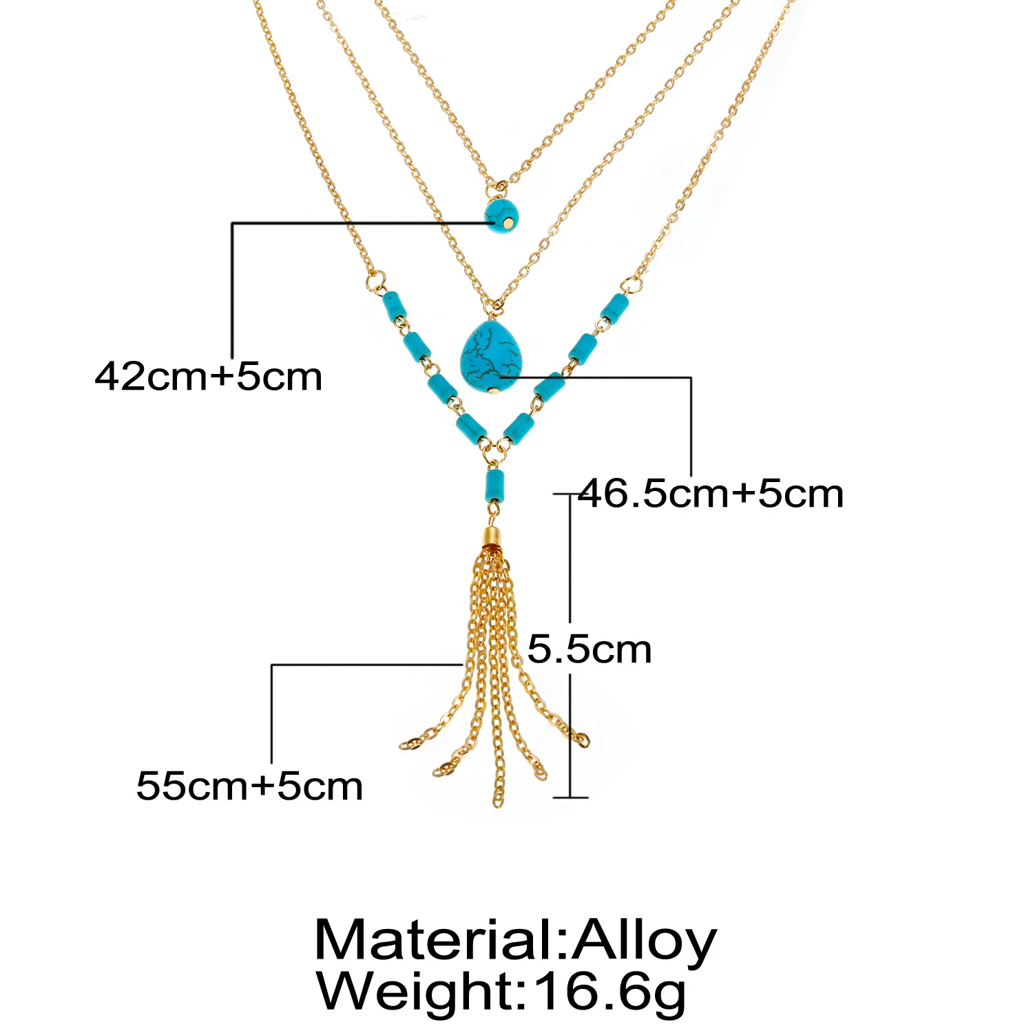 Богемное Ретро многослойное ожерелье с подвеской кисточка цепочка подвеска для