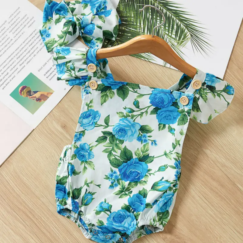 2020 новый детский для новорожденных девочек комбинезон летний из хлопка без