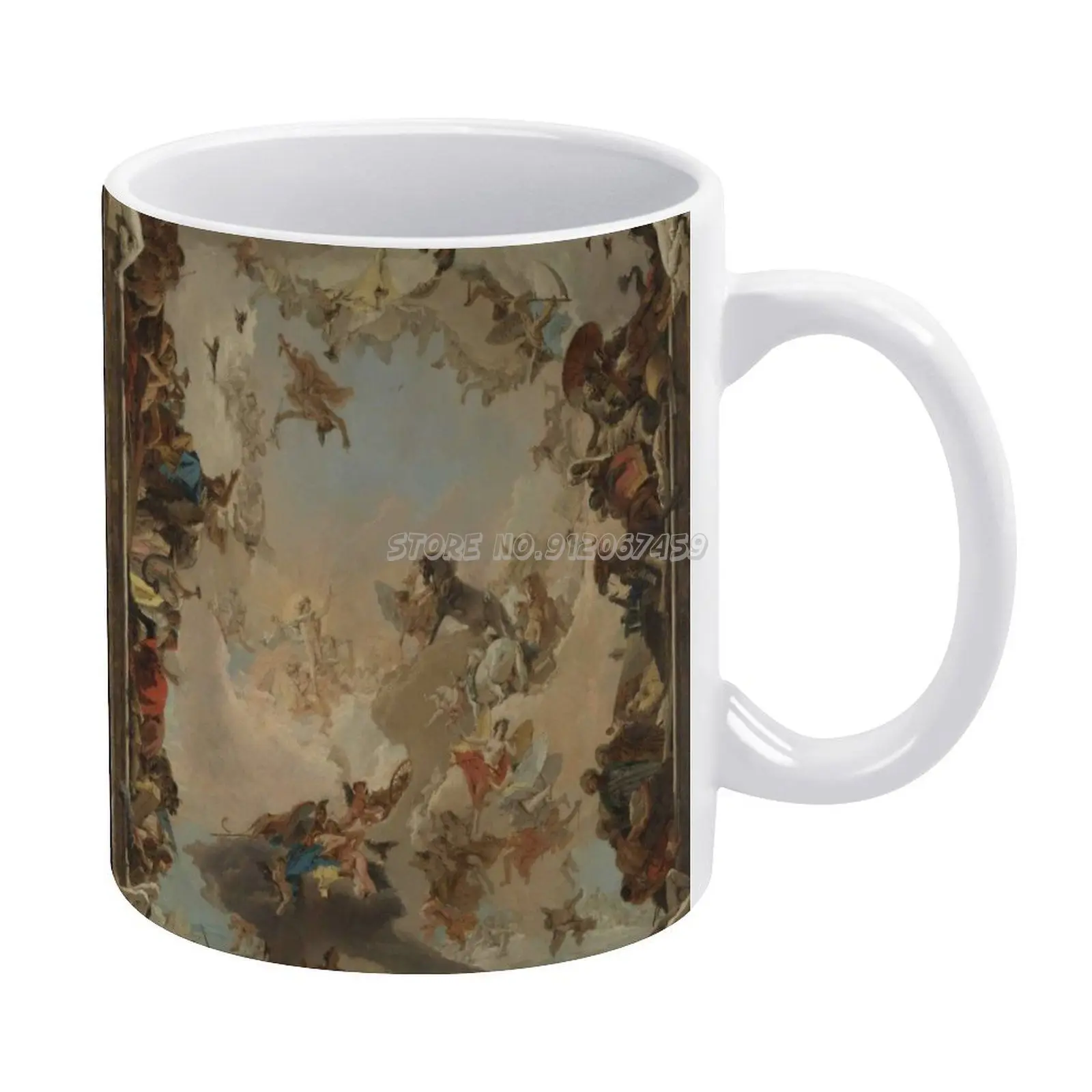

Heaven Oil Painting Coffee Mugs High Fashion Luxury Pattern Ceramic Mug Custom Cup Mugs Coffee Cups Ceramic Oil Painting Renaiss