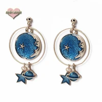 earrings indian star moon drop brincos diferentes for women 2021 bohemian accessoires pendientes largos vintage aesthetic charms
