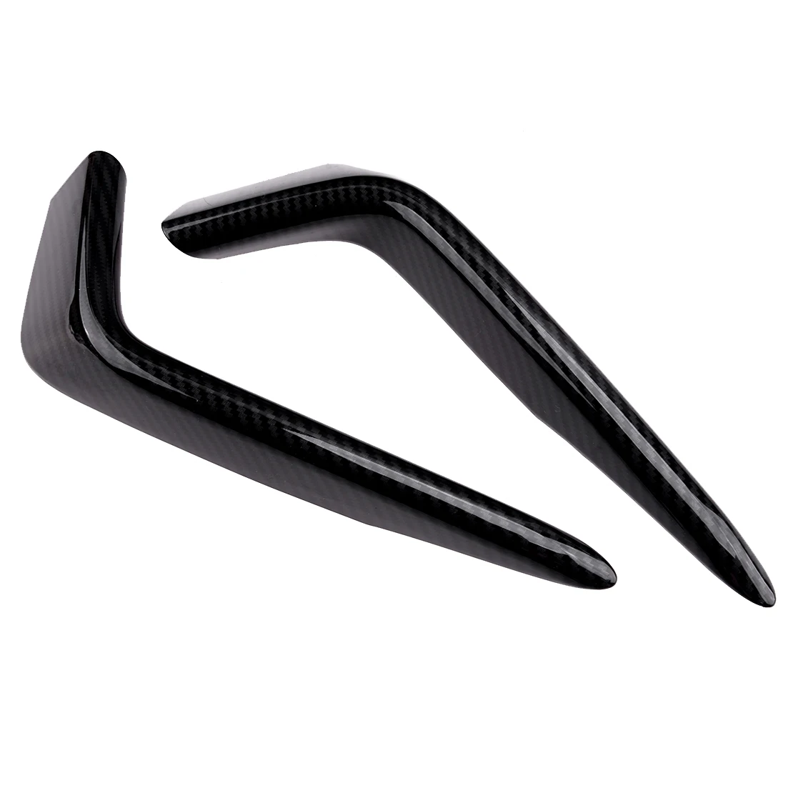 

ABS Carbon Fiber Style Black Front & Rear Bumper Trims Fog Light Eyebrow Eyelid Covers Fit For Honda Civic Hatchback 2020 2021