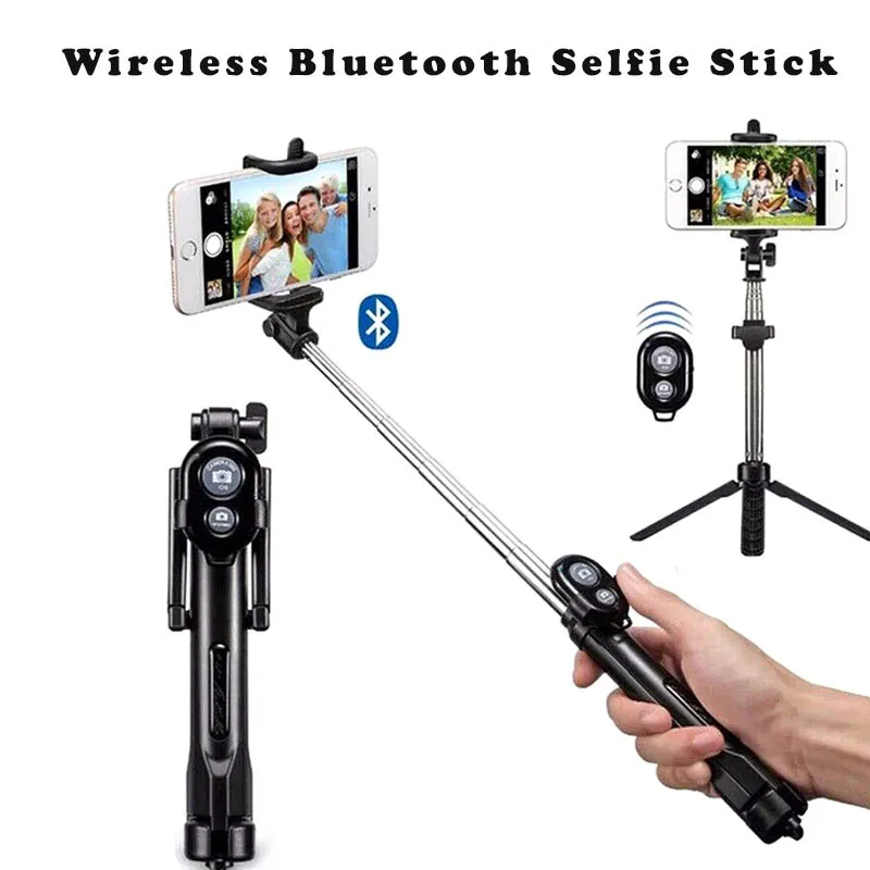 3 в 1 Беспроводная Bluetooth селфи палка Мини Выдвижная Настольный Штатив с