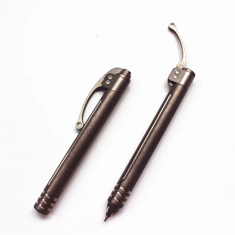 

Titanium Tactical Pen EDC Gear, карманная мини-ручка для письма, инструмент для кемпинга на открытом воздухе, металлическая ручка, новая версия