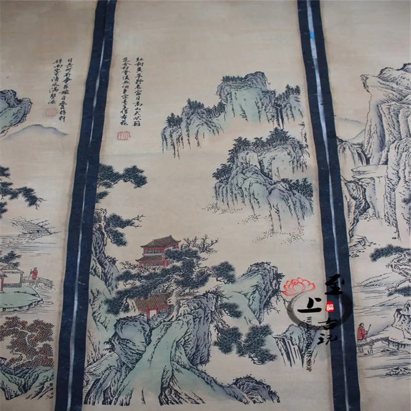 Живопись фрески Античная каллиграфия рамка для гостиной фэн-шуй четыре экрана