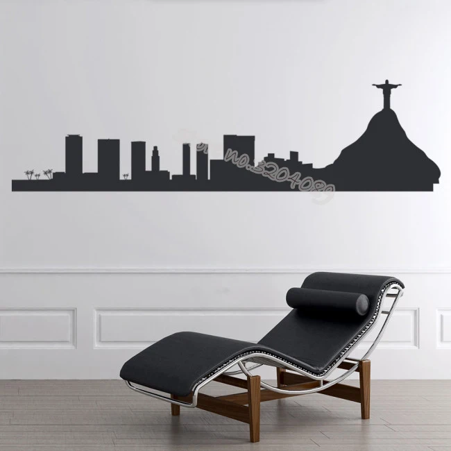 Настенная Наклейка с изображением пейзажа города Рио де Жанейро домашний декор