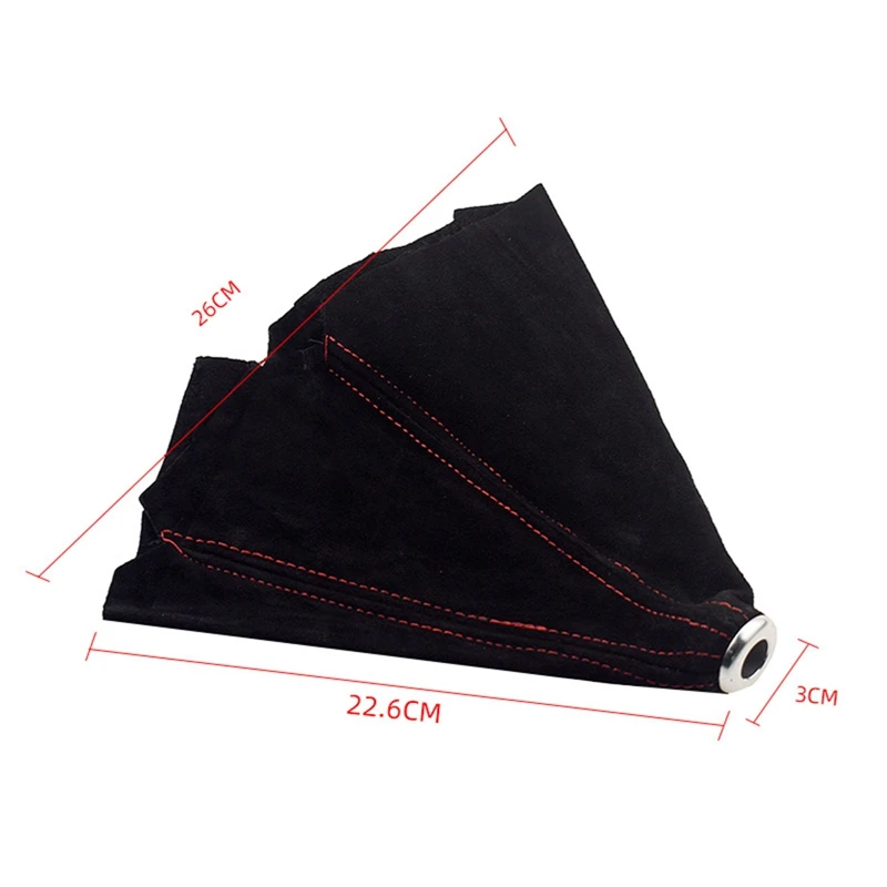 

1 Piece Of Head Dust Cover Suede Gear Shift Lever Gear Lever Dust Cover With Red Stitching 2 Styles