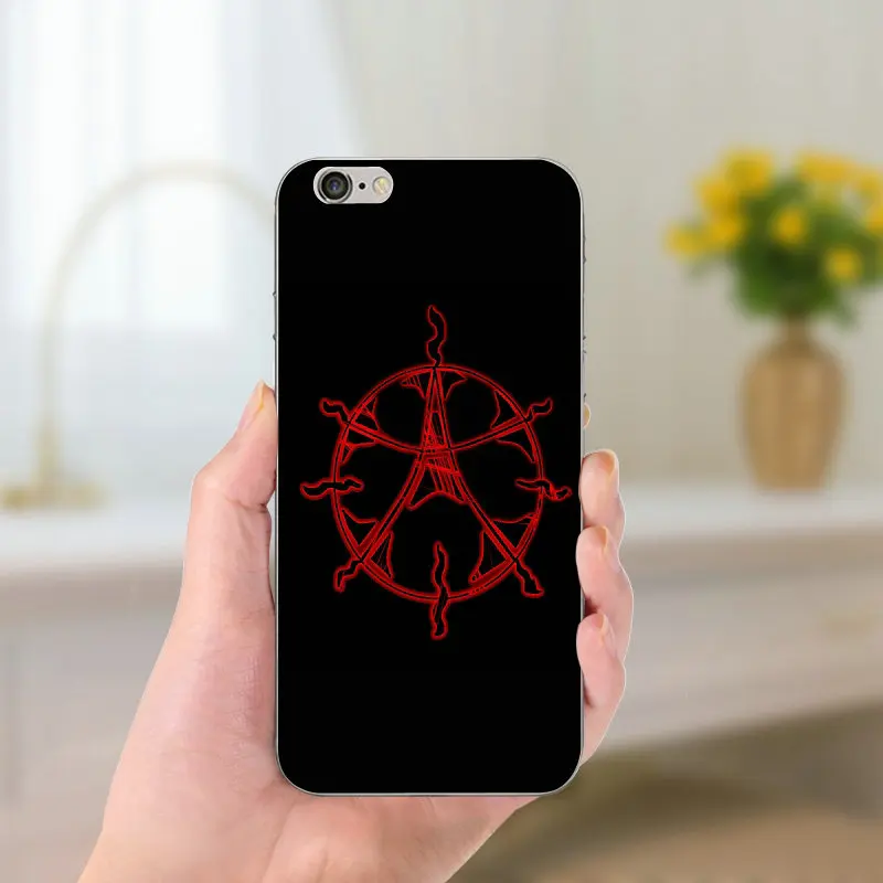 Для iPhone 8 7 6 6S Plus X 5 5S SE 5C 4 Shell антидетонационный Coque классный анархический логотип силиконовый Мягкий ТПУ силиконовый чехол для телефона