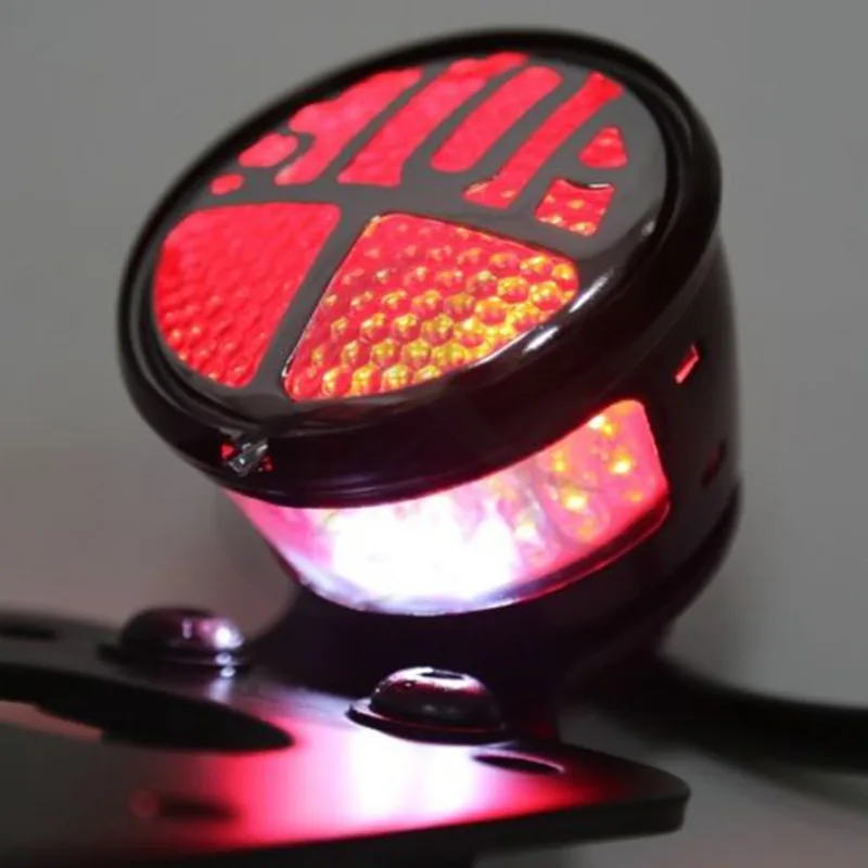 

Motorcycle Side Mount License Number Plate Bracket Brake Tail Light For Harley 7" x 4" Plate